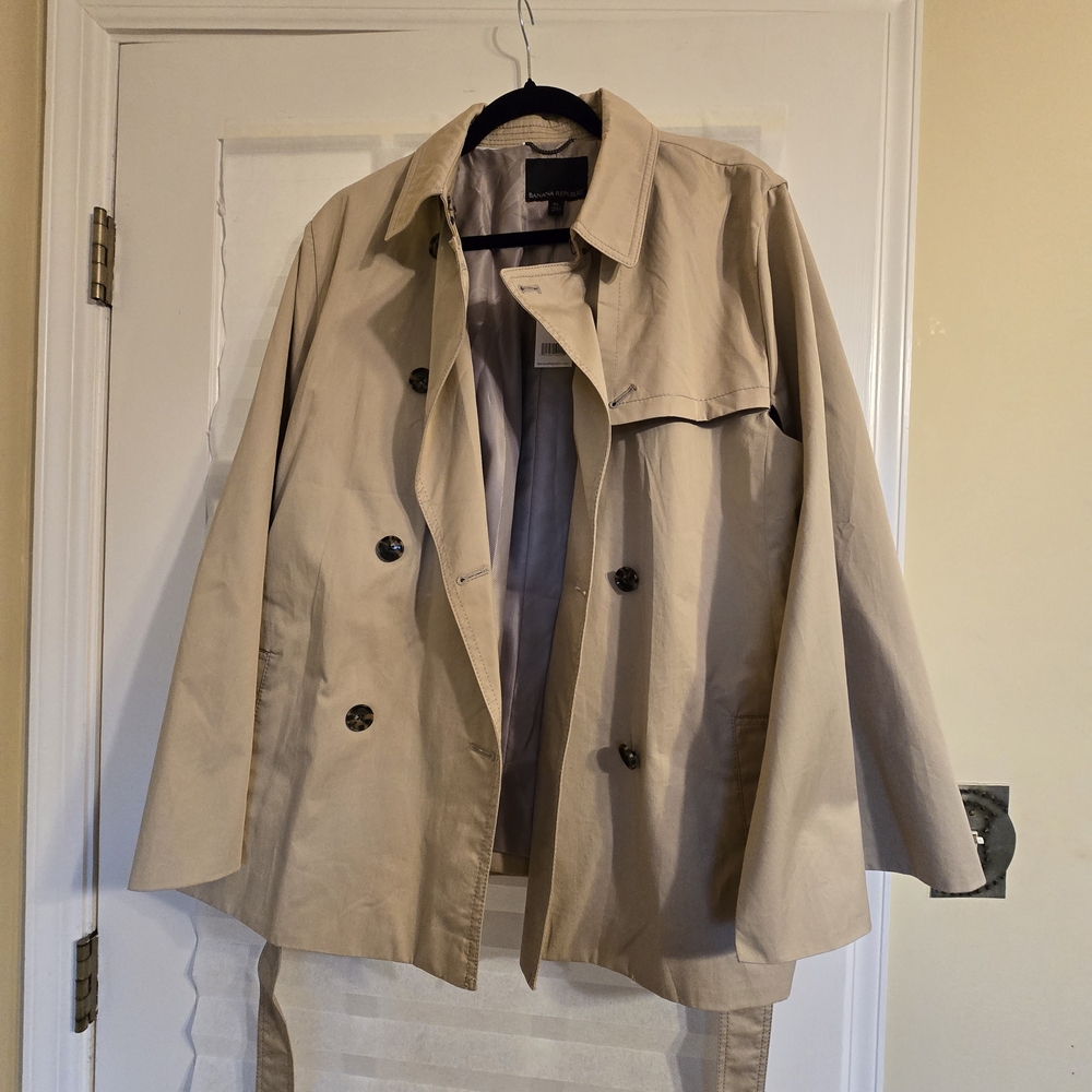 Banana Republic New With Tags Classic Beige Trench Coat Jacket